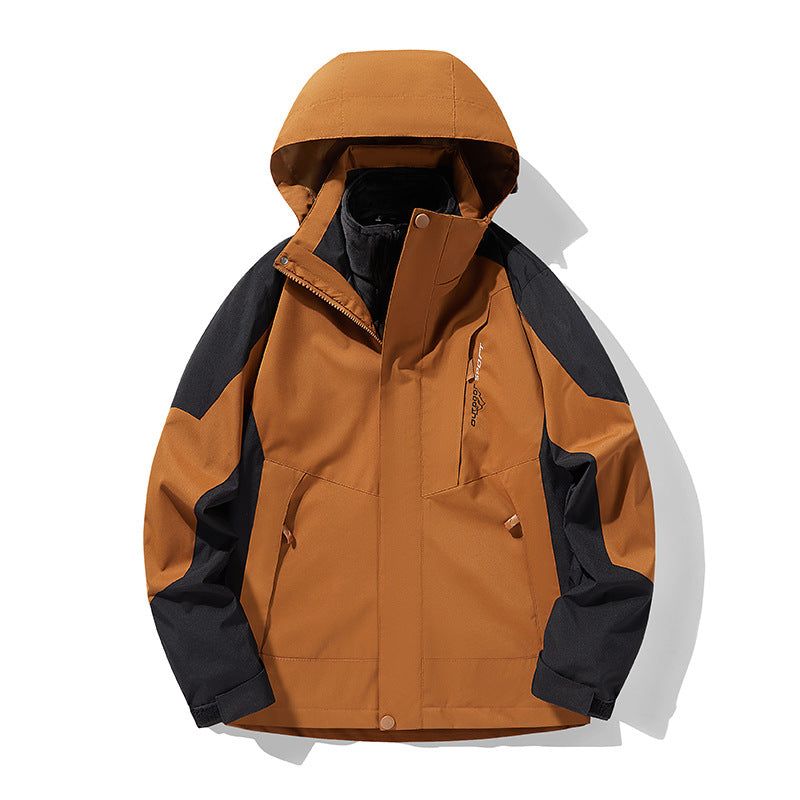 Three-in-one Removable Fleece-lined Thickened Waterproof Windproof Jacket Mountaineering Social Buzz eSIMs  Techno geeks