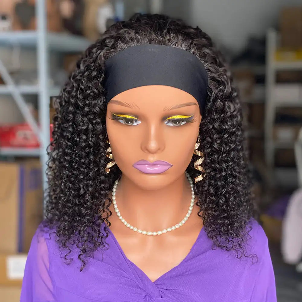 200 Curly Headbandwig Human Hair Wigs Lootquake LLC  Techno geeks