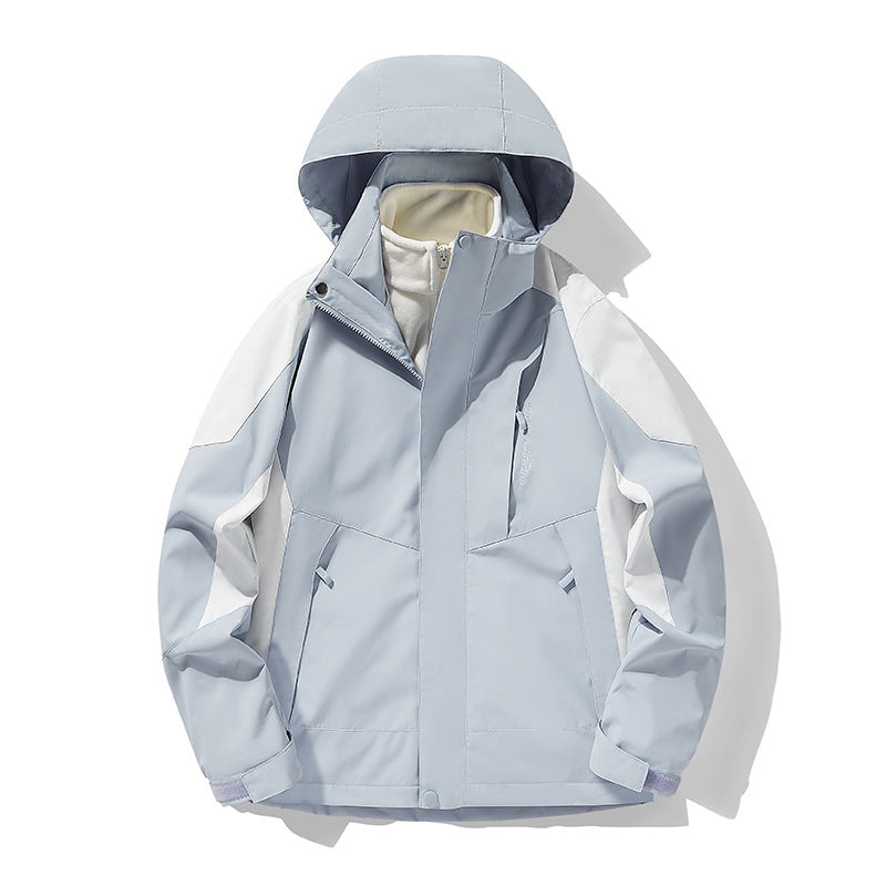 Three-in-one Removable Fleece-lined Thickened Waterproof Windproof Jacket Mountaineering Social Buzz eSIMs  Techno geeks