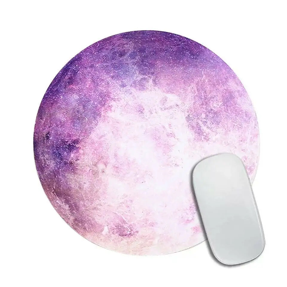 Space Round Mouse Pad PC Gaming Non Slip Mice Mat For Laptop Notebook Computer Gaming Mouse Pad Lootquake LLC  Techno geeks