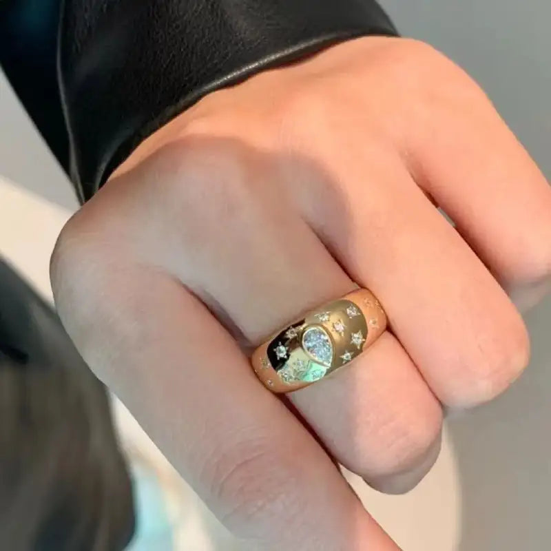 Fashion XINGX Water Drop Gem Ring Inlaid Lootquake LLC  Techno geeks