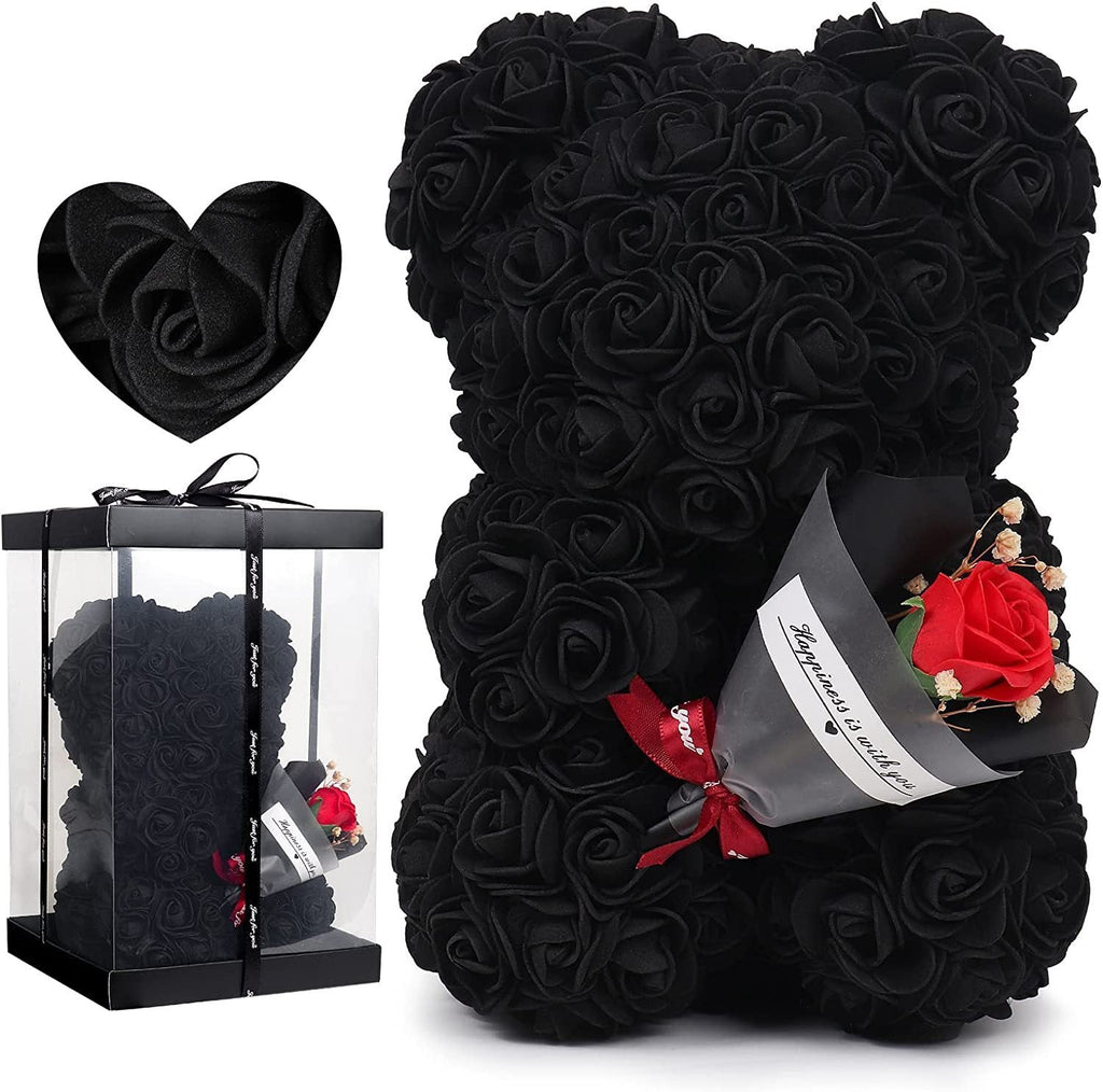 Rose Bear Preserved Fresh Flower Valentine's Day Birthday Gift Baby Joy  Techno geeks
