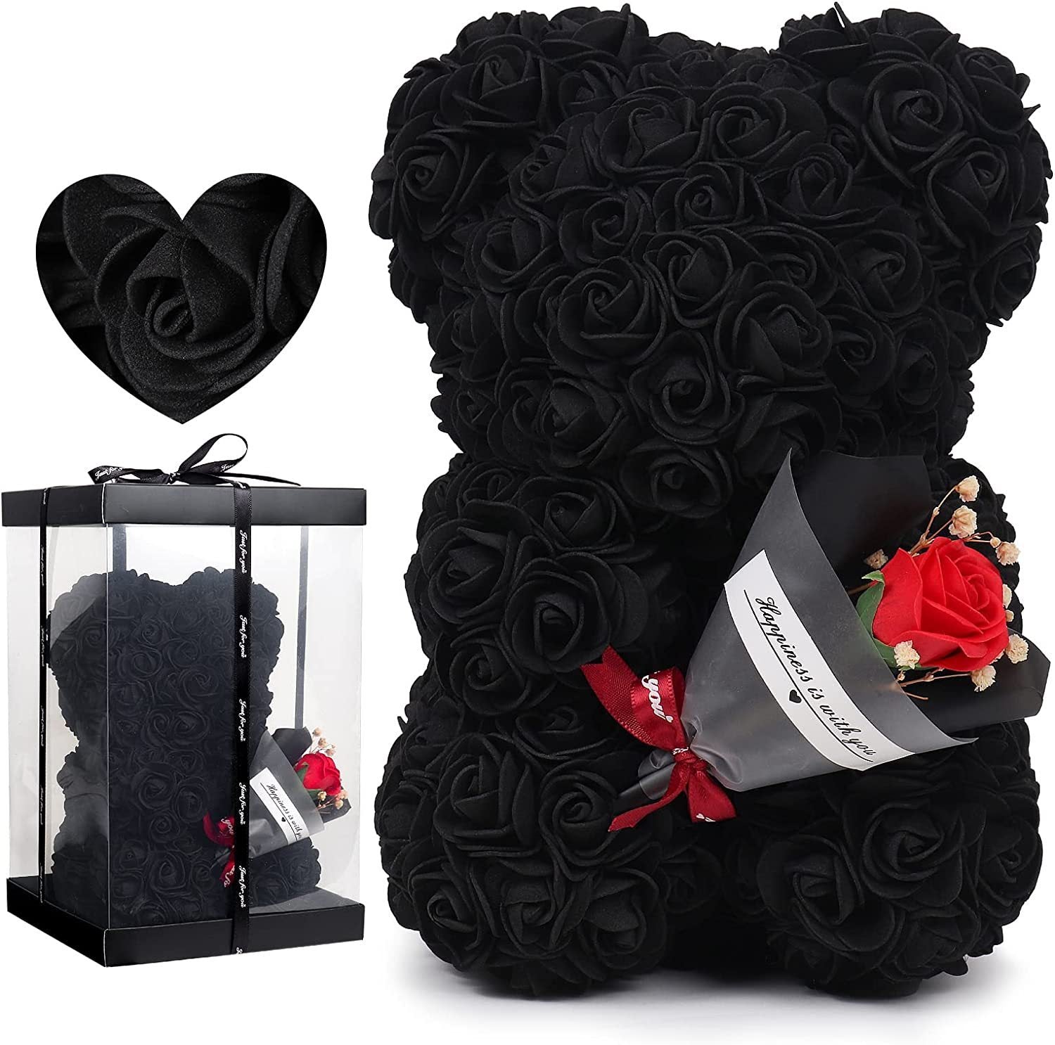 Rose Bear Preserved Fresh Flower Valentine's Day Birthday Gift Baby Joy  Techno geeks