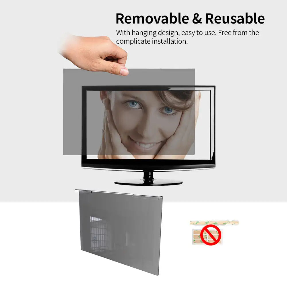 Widescreen Monitor Hanging Privacy Screen Filter Anti UV Film High-transmittance Eye Protection Film for 23-24'' Desktop Monitor Lootquake LLC  Techno geeks