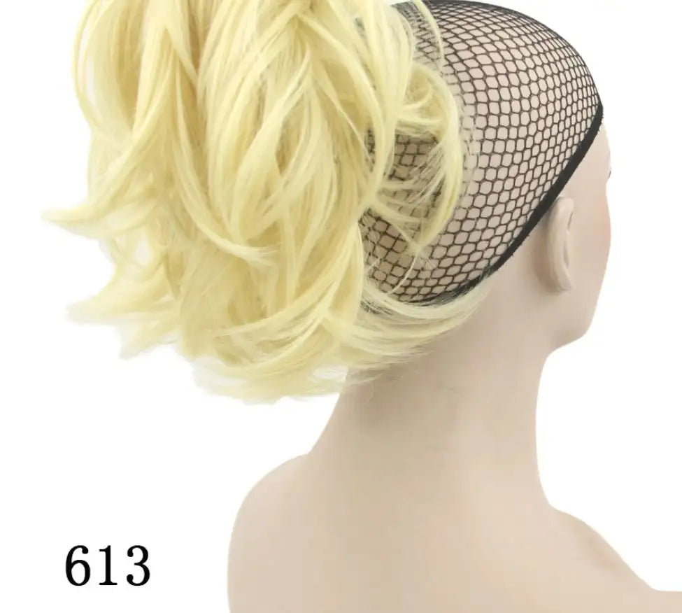 Grip ponytail short hair female curly hair wig flexible hair ponytail Lootquake LLC  Techno geeks