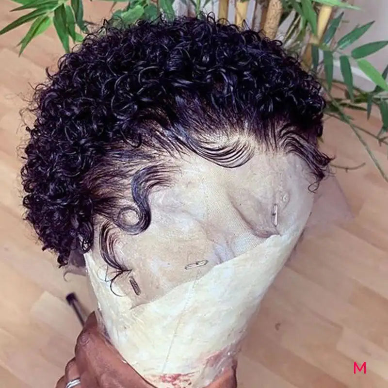 New style African small curly hair wig female short hair black fluffy explode chemical fiber hair explode wig headgear Lootquake LLC  Techno geeks