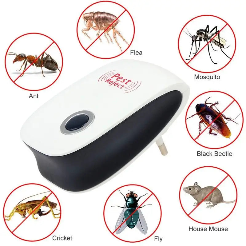 Electronic Ultrasonic Healthy Rechargeble Anti Mosquito Insect Pest Reject Mouse Repellent Repeller Practical Home EUUS Plug Lootquake LLC  Techno geeks