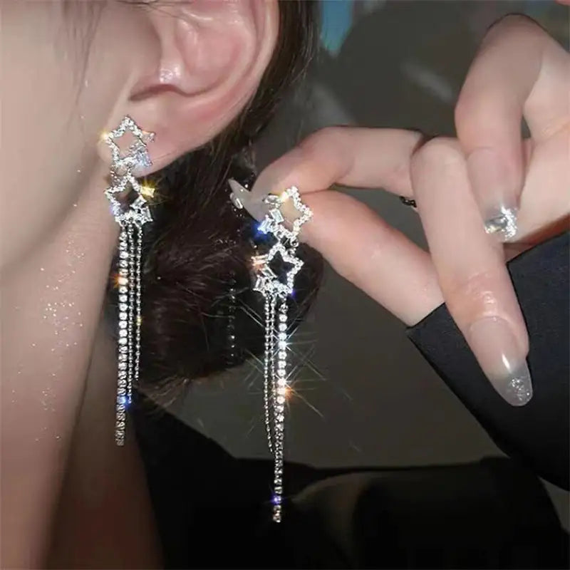 XINGX Water Drop Tassel Earrings Earrings Simple Lootquake LLC  Techno geeks