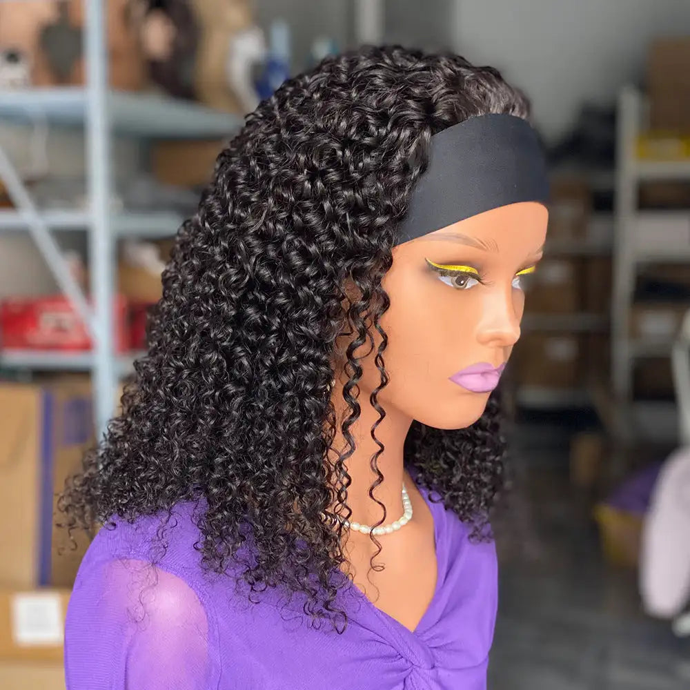 200 Curly Headbandwig Human Hair Wigs Lootquake LLC  Techno geeks