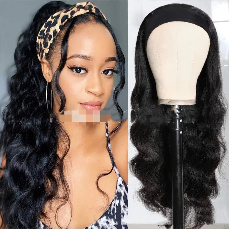 Women's New Ice Silk Hair With Head Cover Long Curly Wig Lootquake LLC  Techno geeks