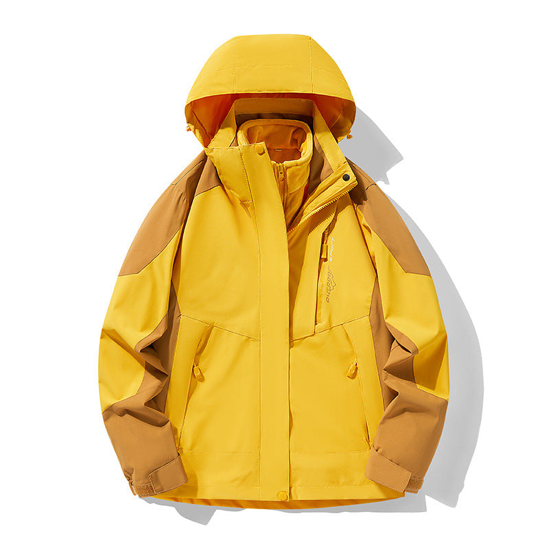 Three-in-one Removable Fleece-lined Thickened Waterproof Windproof Jacket Mountaineering Social Buzz eSIMs  Techno geeks