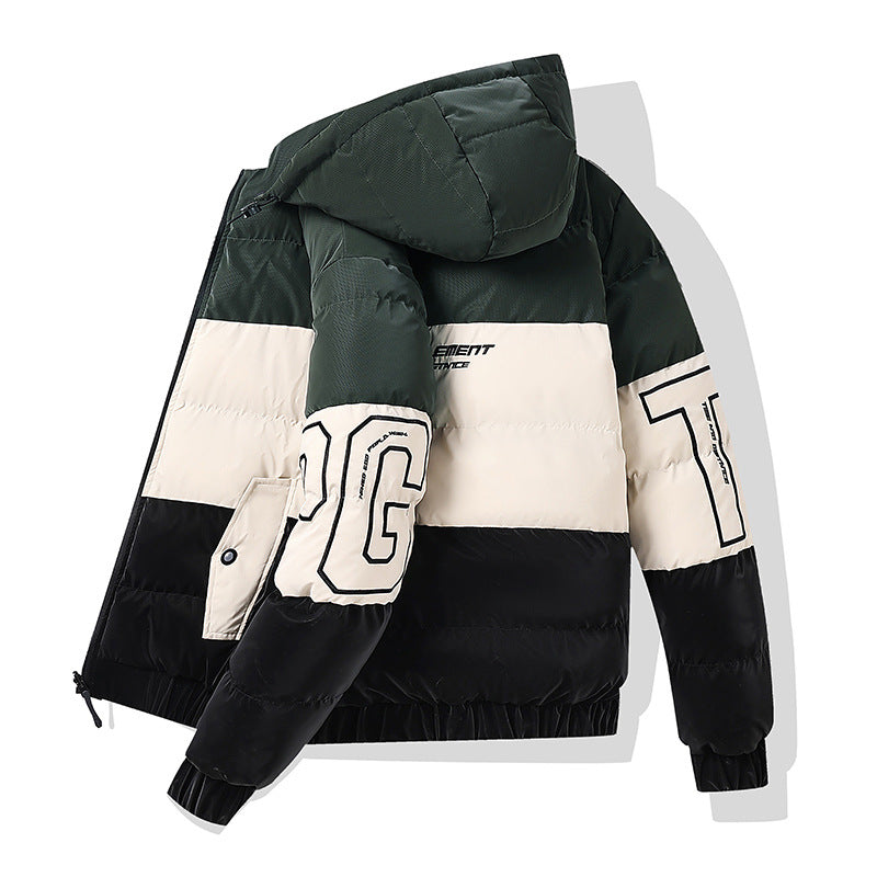 Color-blocking Euro-American Style Reversible Cotton Jacket Social Buzz eSIMs  Techno geeks