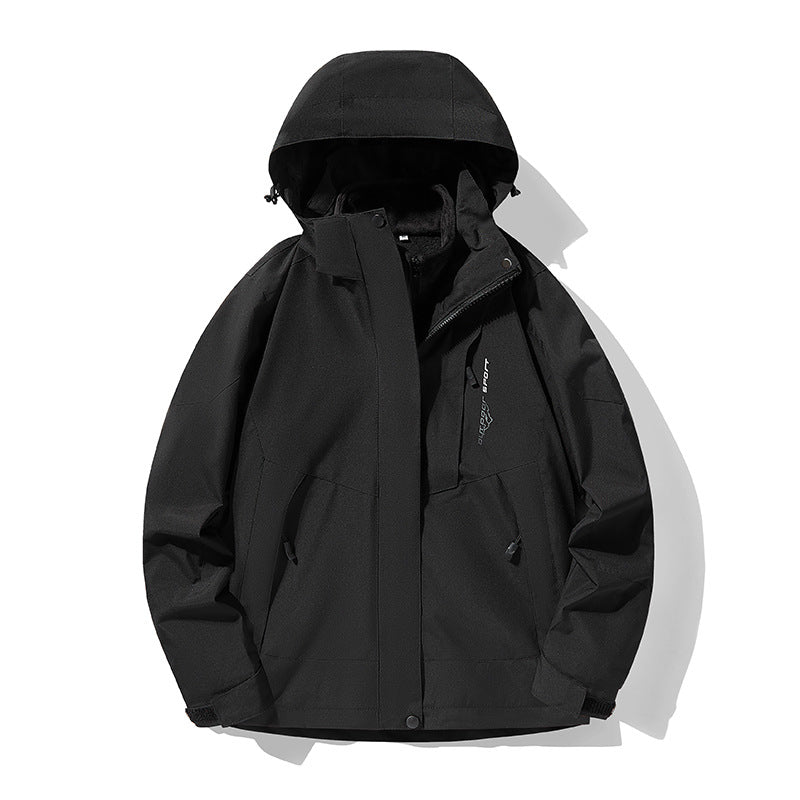 Three-in-one Removable Fleece-lined Thickened Waterproof Windproof Jacket Mountaineering Social Buzz eSIMs  Techno geeks