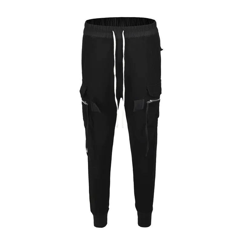 Multi-Pocket Cargo Pants with Zippers and Fleece Lining Techno geeks  Techno geeks
