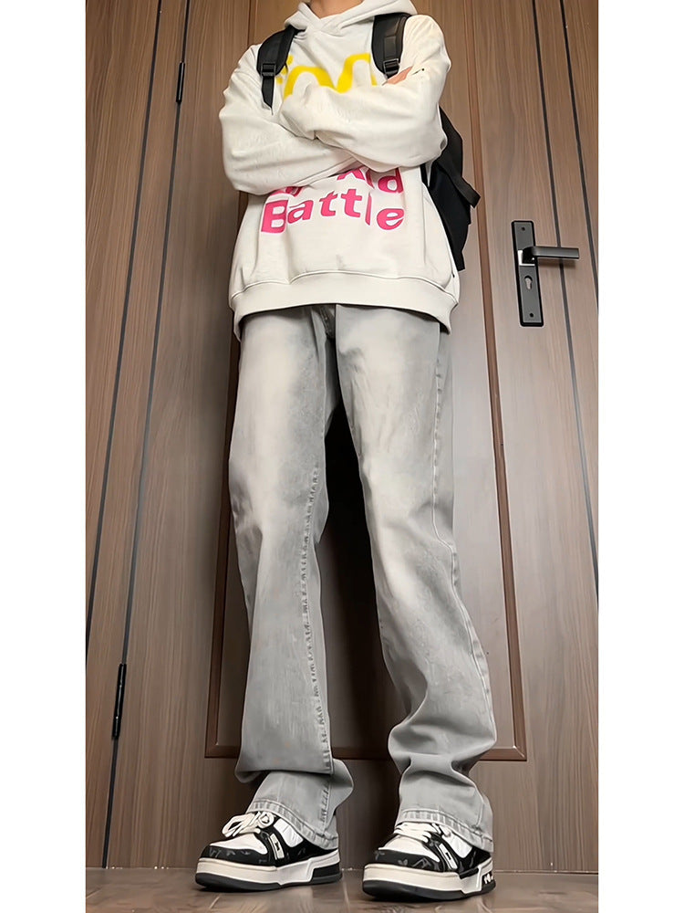 Black Casual Trousers Straight Micro-pull Lootquake LLC  Techno geeks