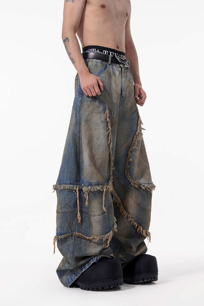 American-style Distressed Machete Jeans Lootquake LLC  Techno geeks