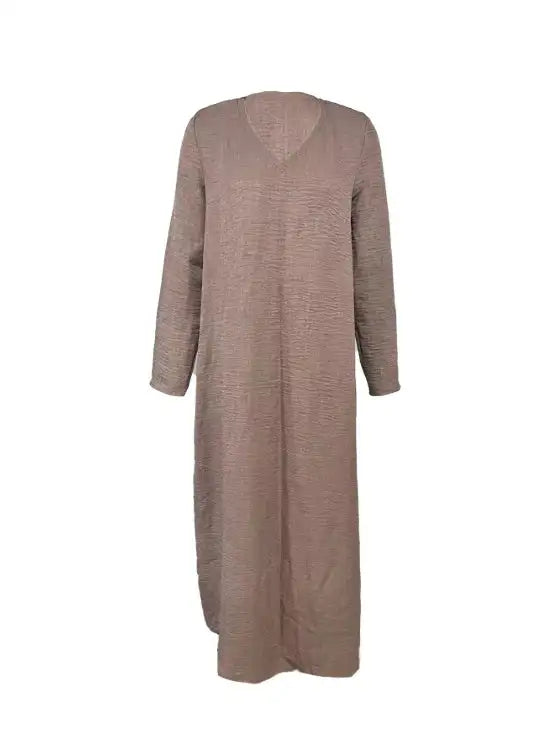 Women's V-neck Solid Color Fashionable Dress Lootquake LLC  Techno geeks