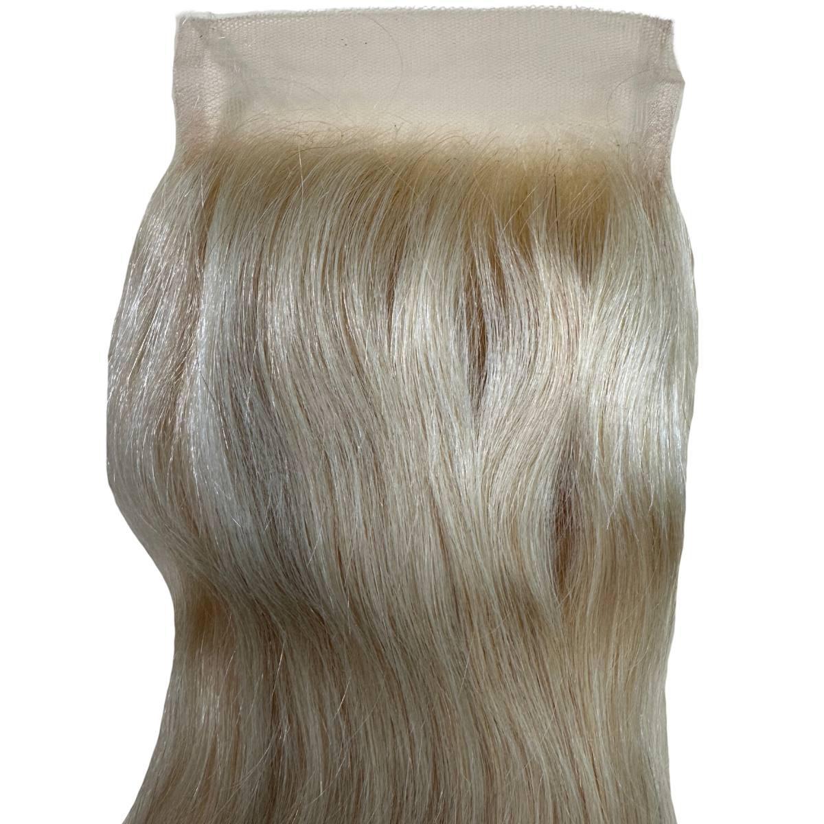 Blonde Straight 4x4 Transparent Lace Human Hair Closure Private Label  Techno geeks