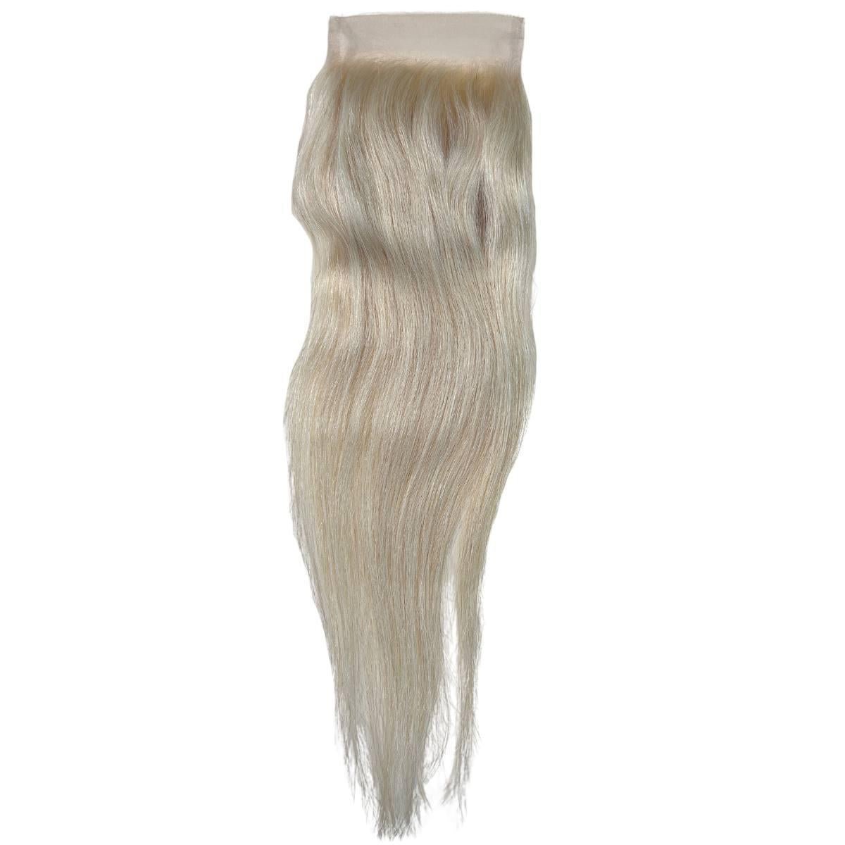 Blonde Straight 4x4 Transparent Lace Human Hair Closure Private Label  Techno geeks