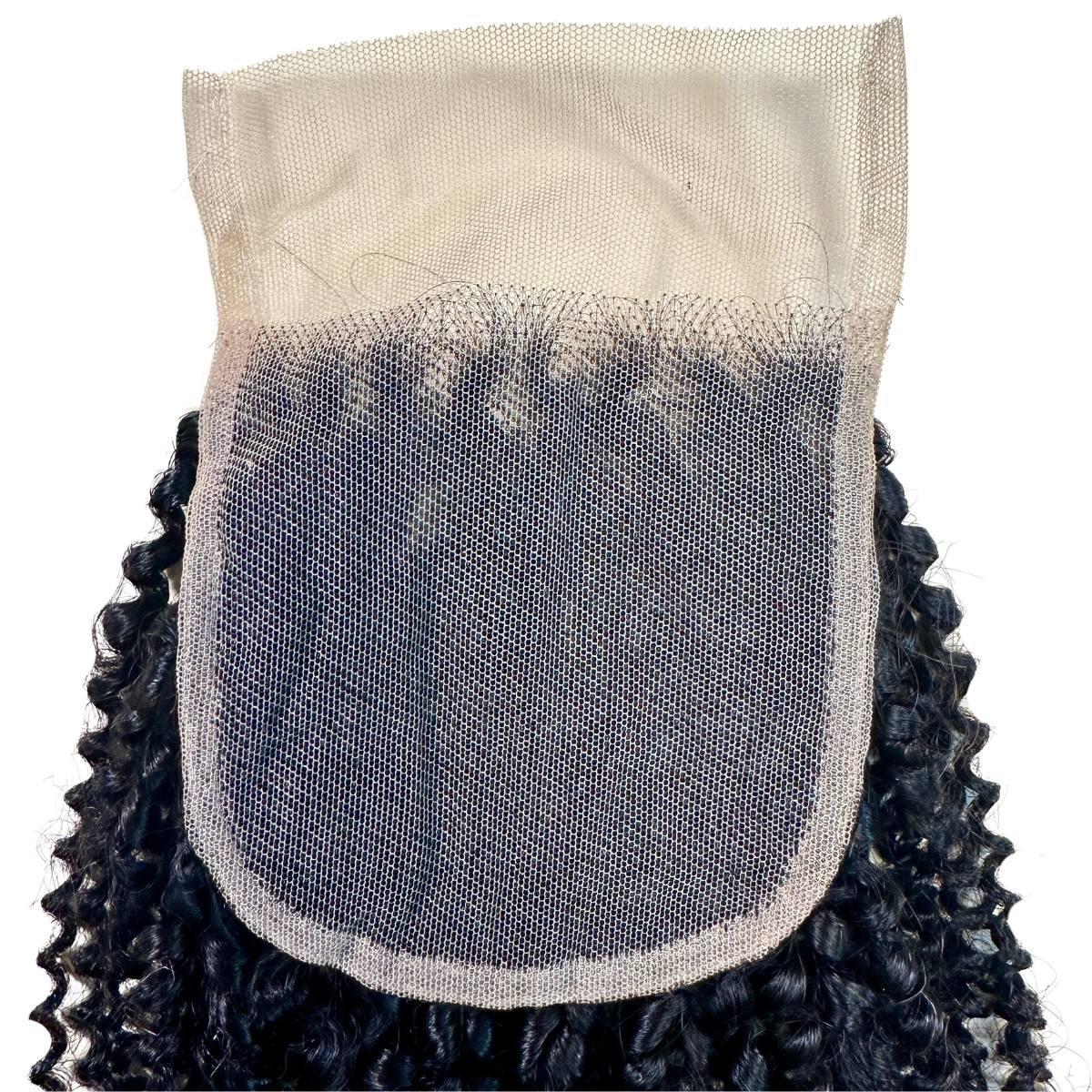 Afro Kinky Curly 4x4 Transparent Lace Human Hair Closure Private Label  Techno geeks
