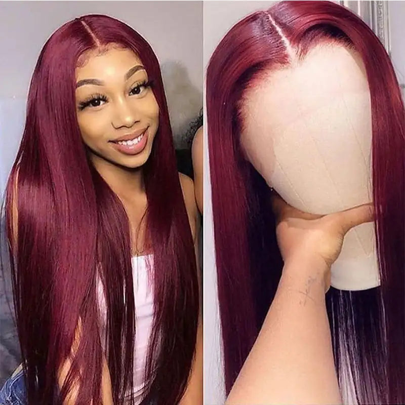 Full Headgear Long Straight Front Lace Wig Smooth Hair Lootquake LLC  Techno geeks