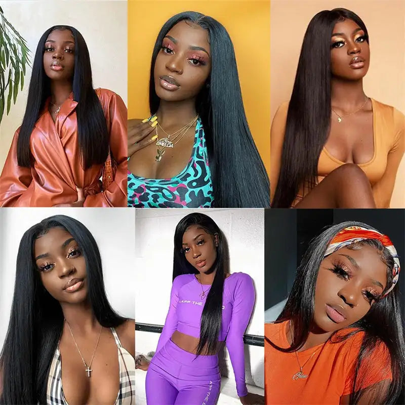 Women's Fashion Simple Human Hair Straight Wig Lootquake LLC  Techno geeks