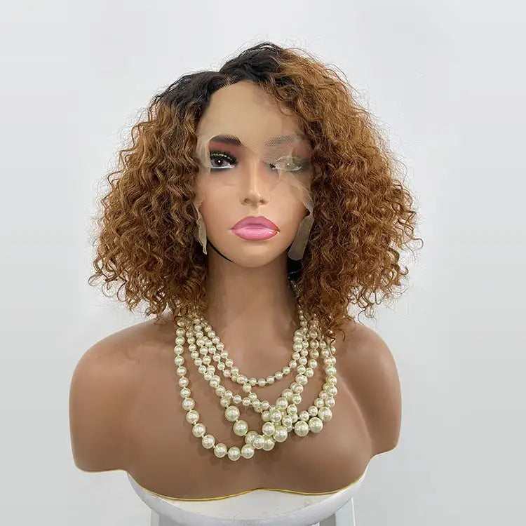 Cross-border E-commerce Exclusively For Ombre Curly Bobo1b30 Human Hair Lace Wig Lootquake LLC  Techno geeks