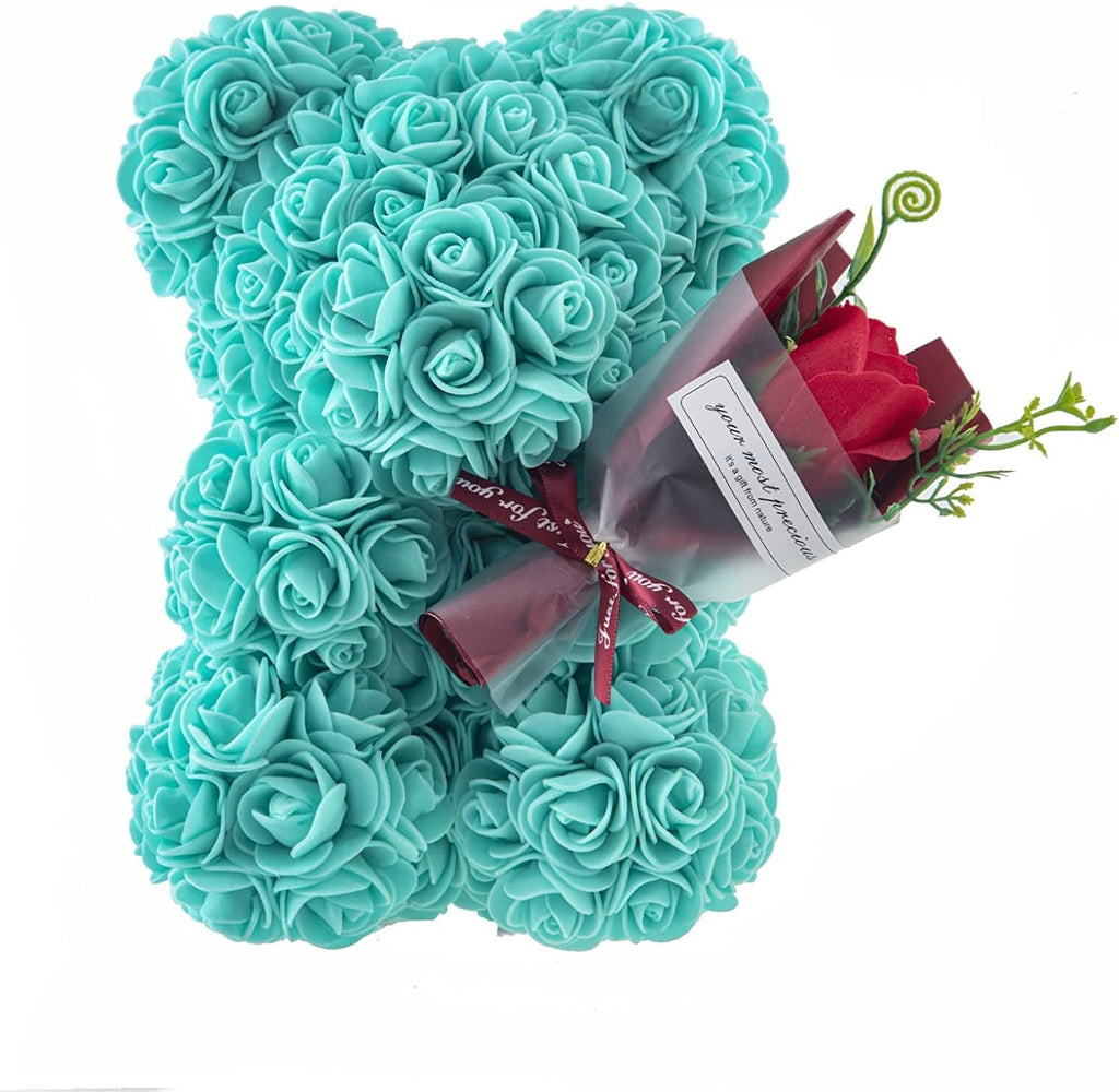 Rose Bear Preserved Fresh Flower Valentine's Day Birthday Gift Baby Joy  Techno geeks