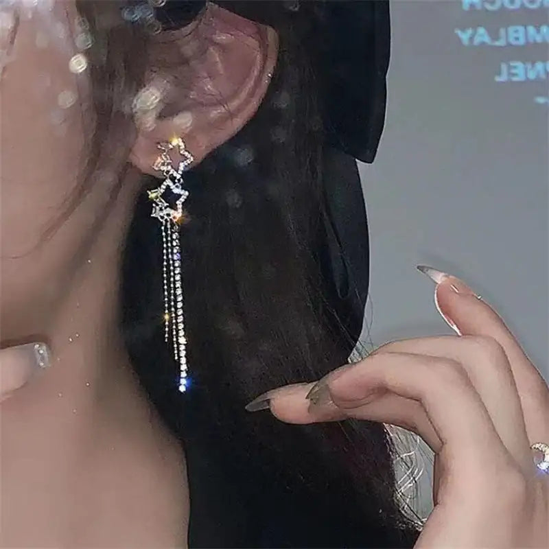 XINGX Water Drop Tassel Earrings Earrings Simple Lootquake LLC  Techno geeks