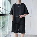 Loose Short Sleeve T-shirt Shorts Trendy Handsome Casual Two-piece Suit Lootquake LLC  Techno geeks