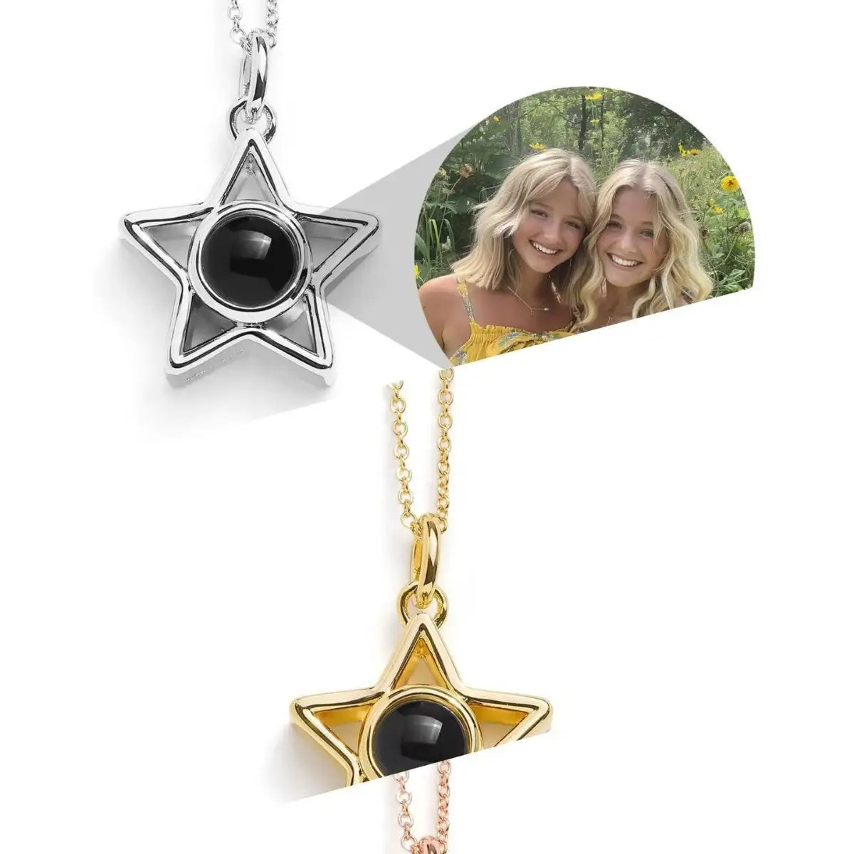 Pentagram Clavicle Chain Projection Pendant Necklace Lootquake LLC  Techno geeks