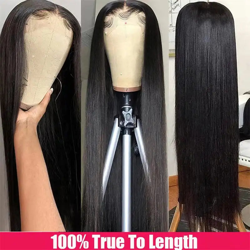 Women's Fashion Simple Human Hair Straight Wig Lootquake LLC  Techno geeks
