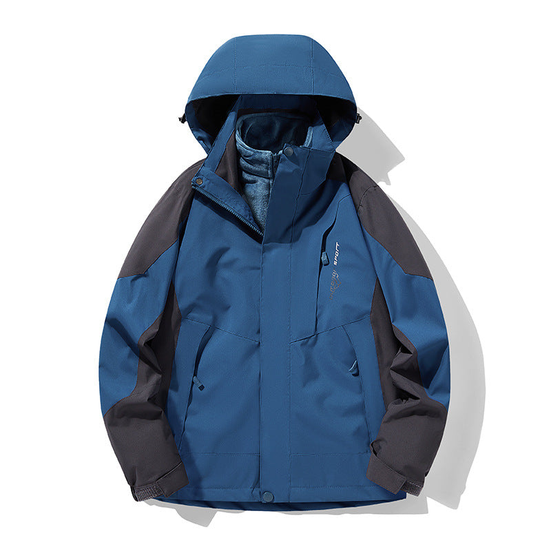 Three-in-one Removable Fleece-lined Thickened Waterproof Windproof Jacket Mountaineering Social Buzz eSIMs  Techno geeks
