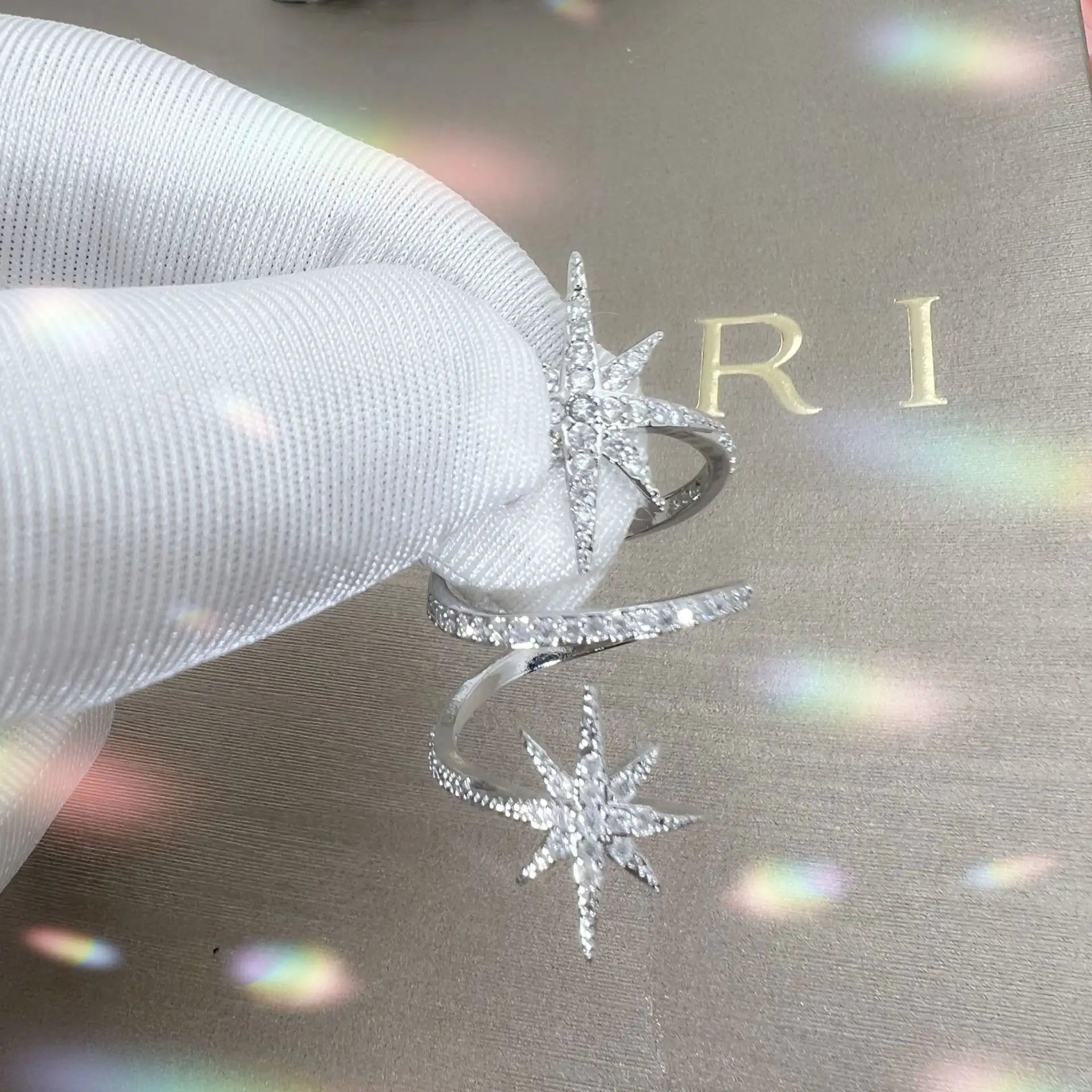 Geometric Asterism Ring Fashion Lootquake LLC  Techno geeks