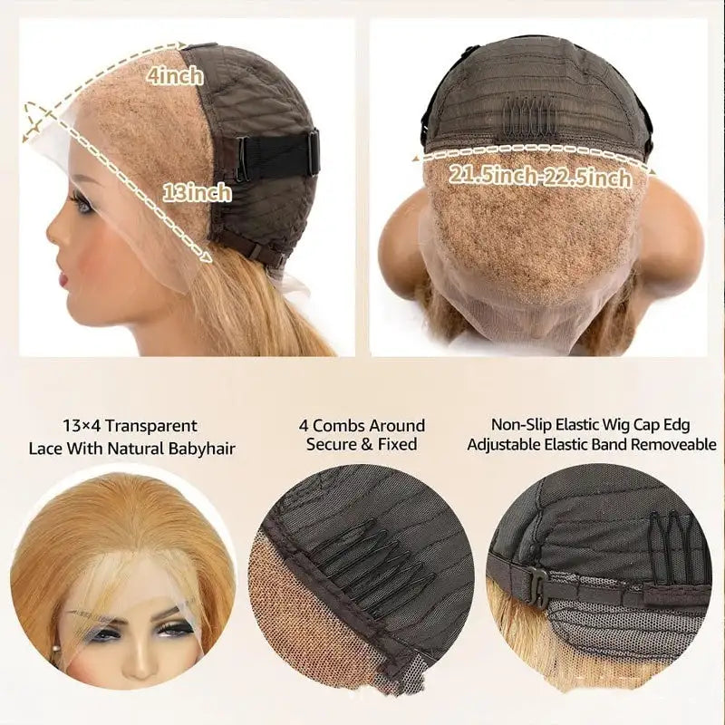 Human Hair Wig Front Lace All Real Hair 13 X4 Headgear Lootquake LLC  Techno geeks