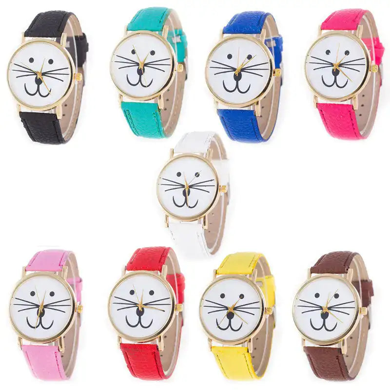 Mr. Whiskers Cat Watches 9 lives And 9 colors Lootquake LLC  Techno geeks