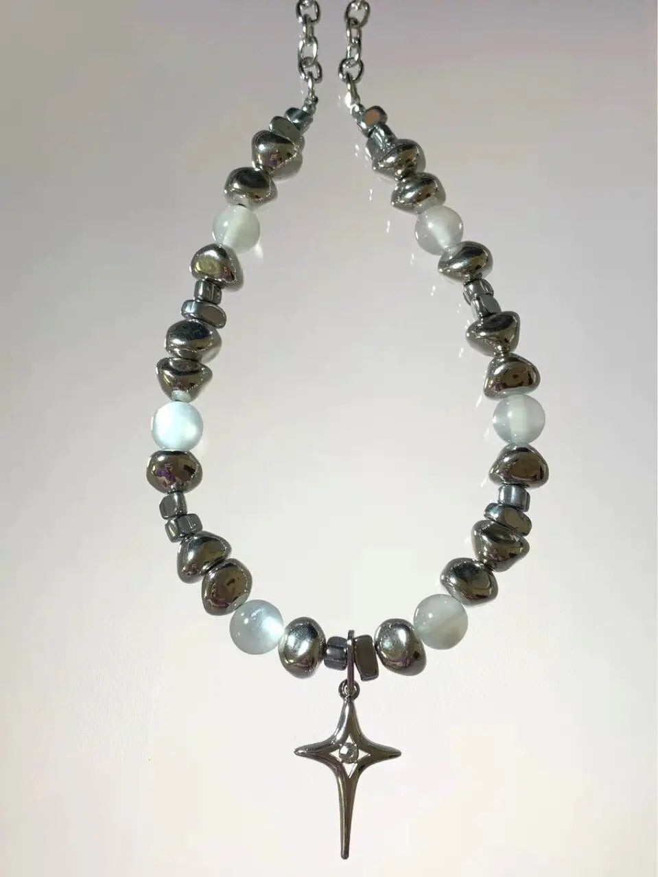 Punk Cross Star Pendant Necklaces Lootquake LLC  Techno geeks