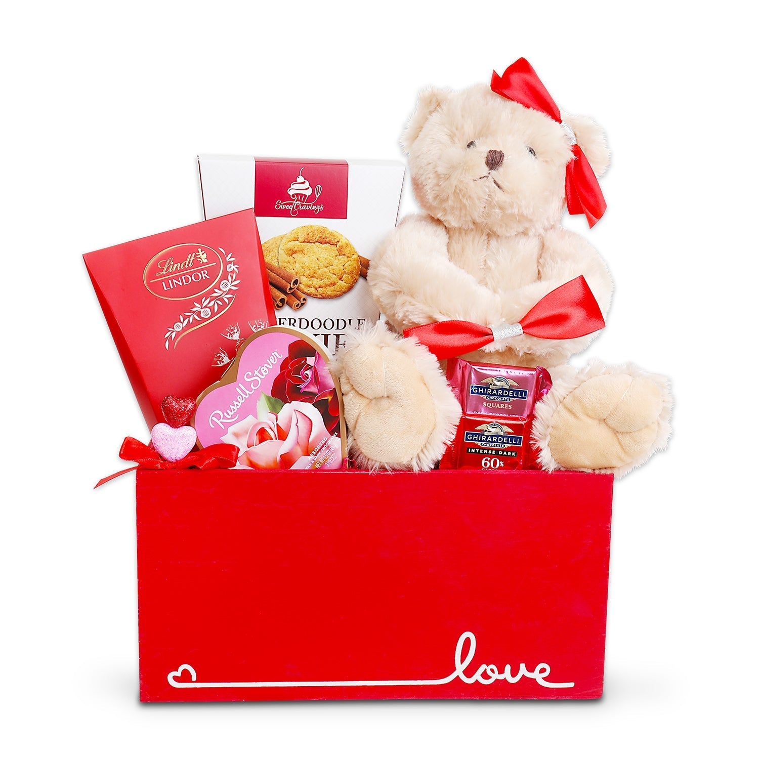 Teddy Bear and Treats Valentine's Day Crate Alder Creek Gift Baskets  Techno geeks