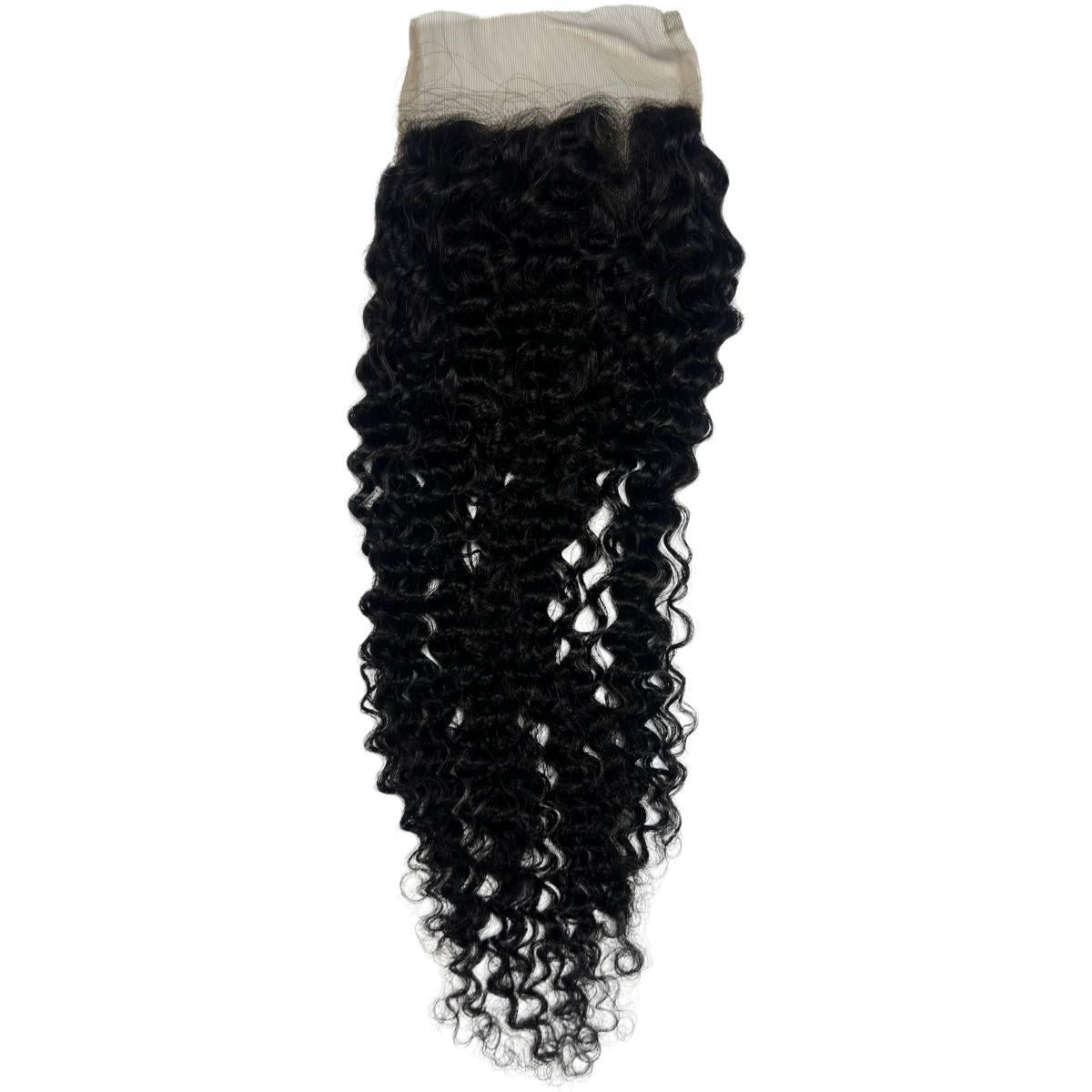 Jerry Curl 4x4 Transparent Lace Human Hair Closure Private Label  Techno geeks