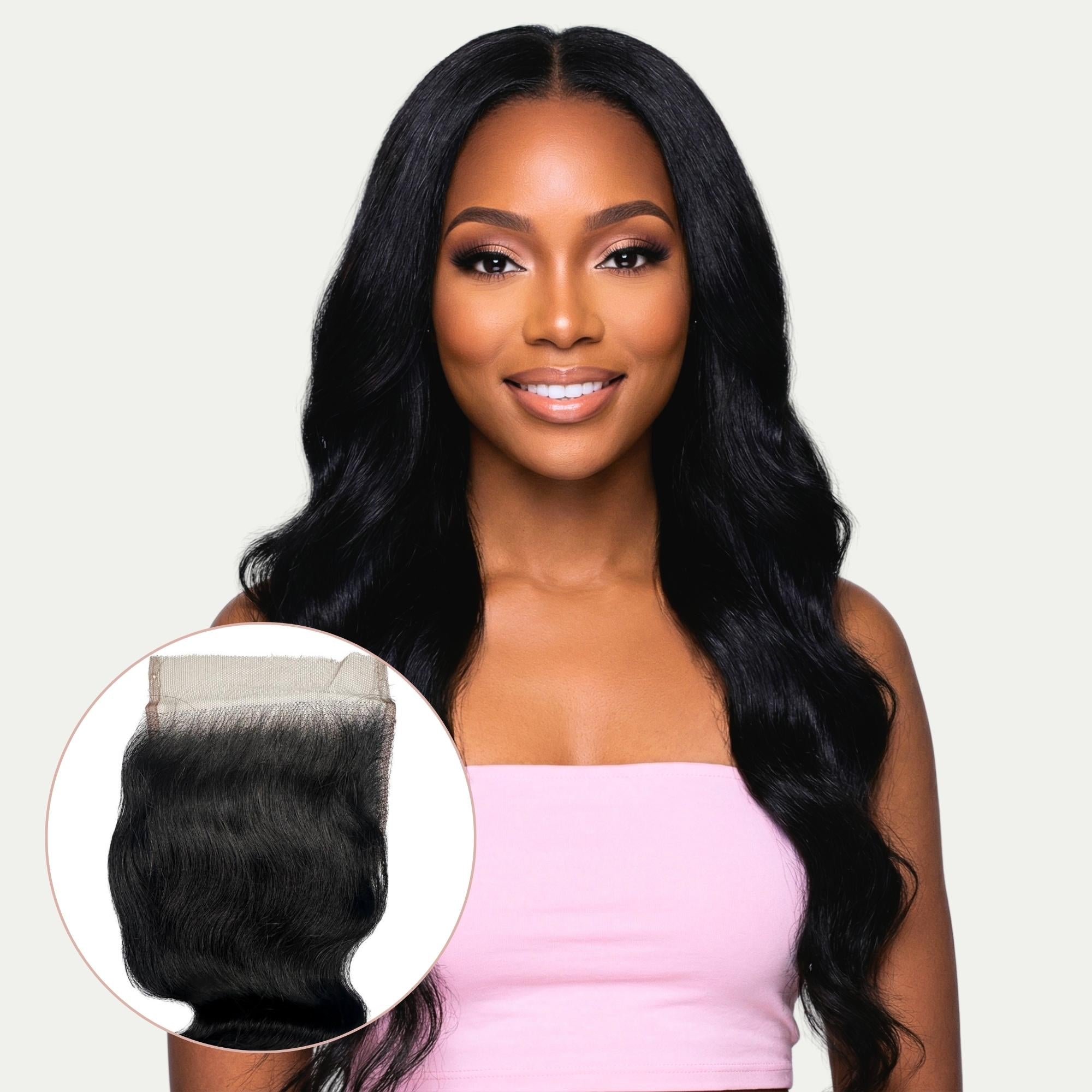 Jet Black Body Wave 4x4 HD Lace Human Hair Closure Private Label  Techno geeks
