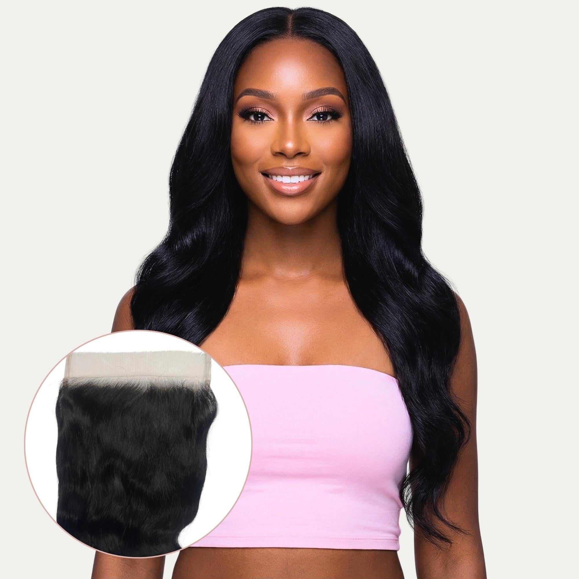Jet Black Body Wave 7x7 HD Lace Human Hair Closure Private Label  Techno geeks
