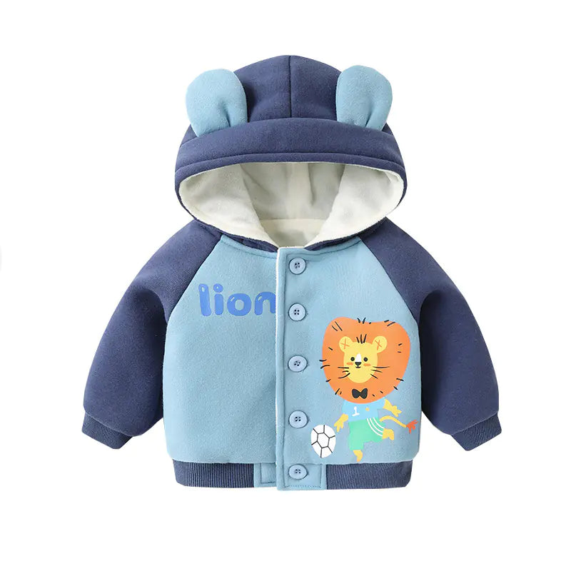 Baby Fleece Hooded Jacket for Boys and Girls Winter - Techno geeks