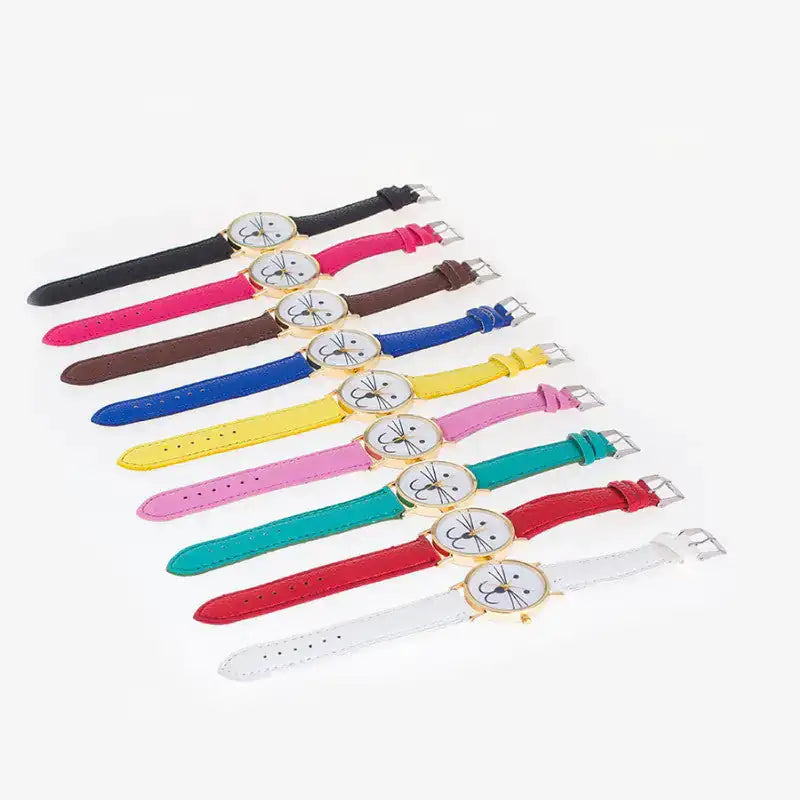 Mr. Whiskers Cat Watches 9 lives And 9 colors Lootquake LLC  Techno geeks