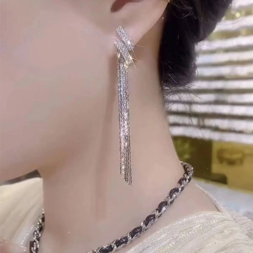 XINGX Water Drop Tassel Earrings Earrings Simple Lootquake LLC  Techno geeks