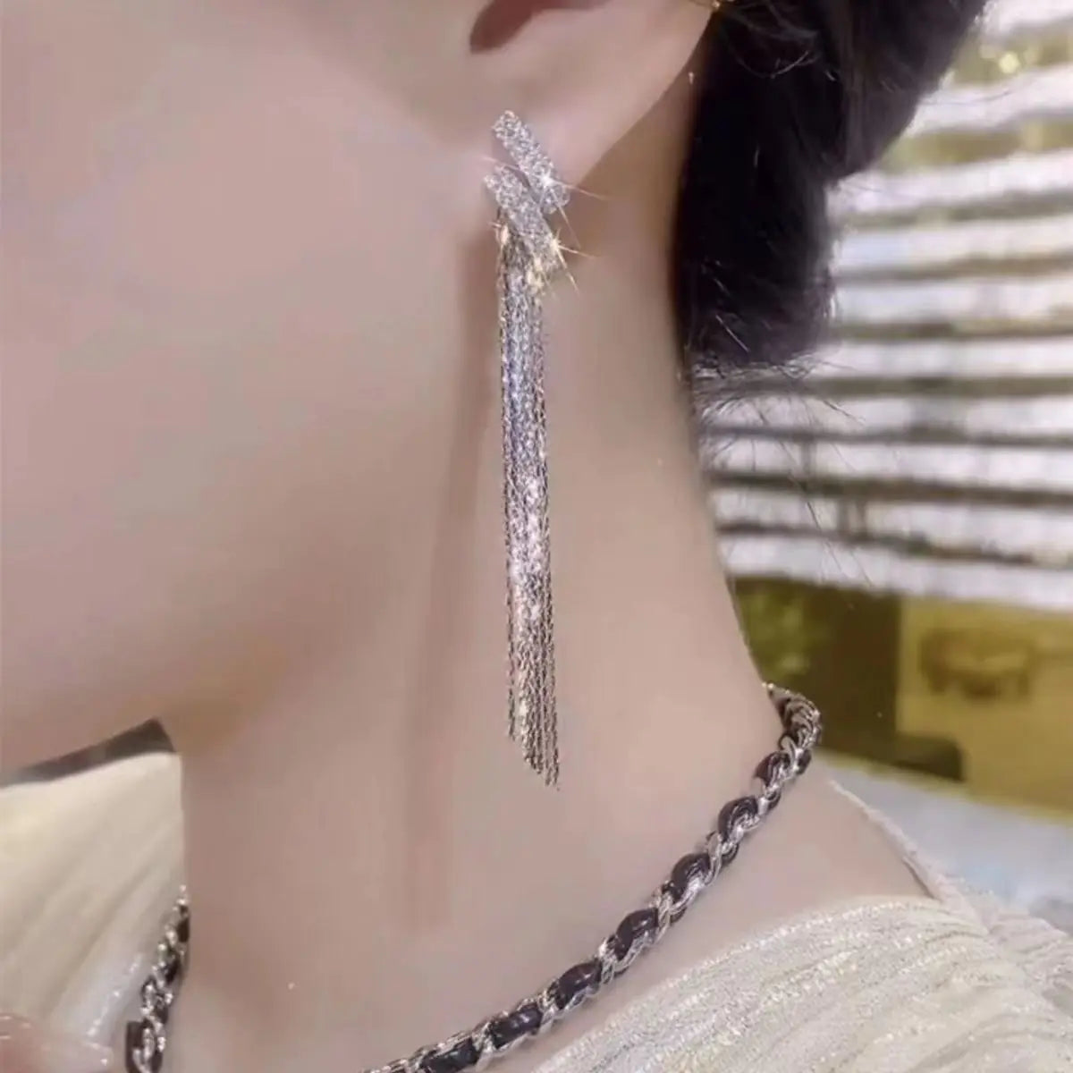 XINGX Water Drop Tassel Earrings Earrings Simple Lootquake LLC  Techno geeks