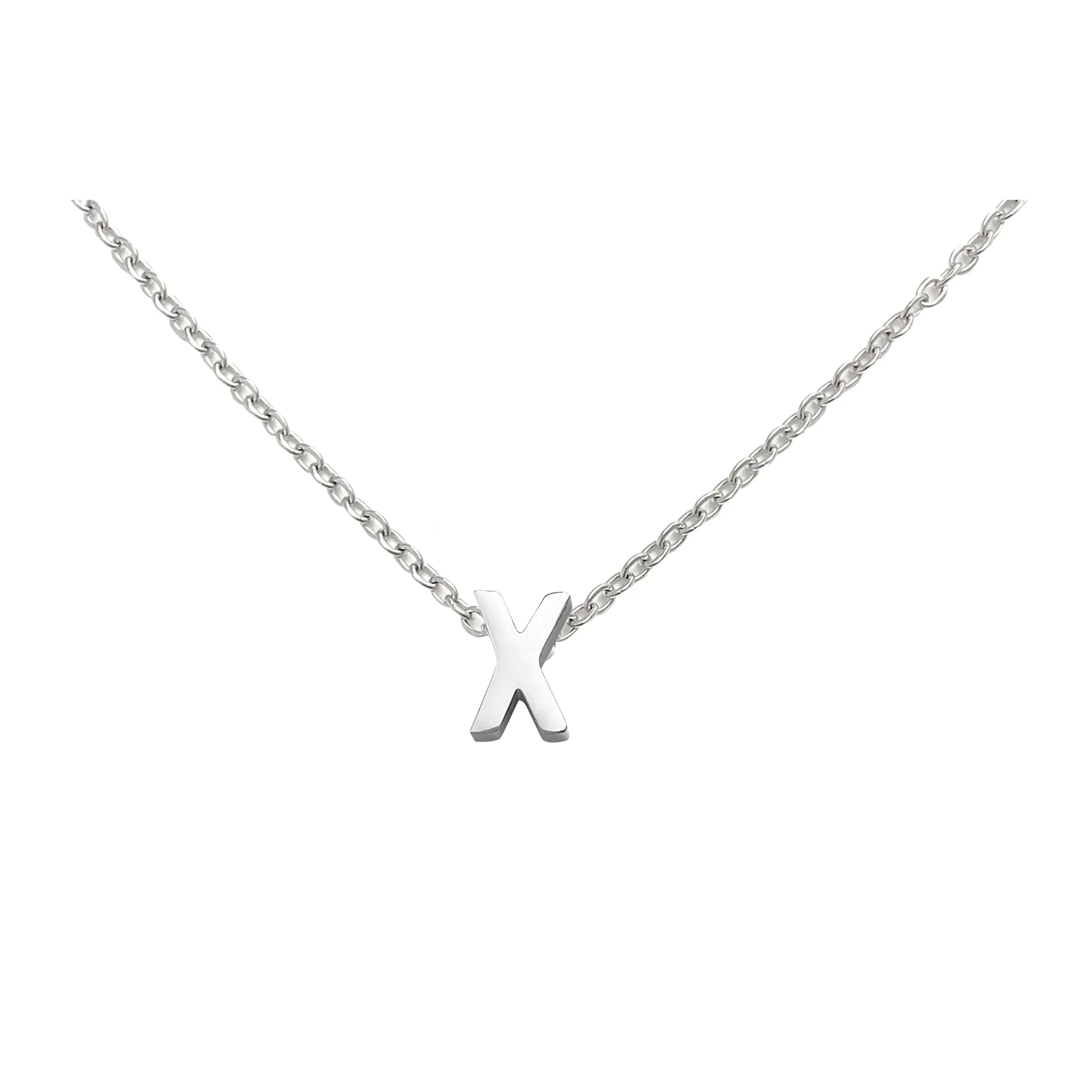 Wironoat Necklaces For Women Initial Necklaces Letter Necklace Silver Plated A-Z Pendant Titanium Necklace For Women Silver X Lootquake LLC  Techno geeks
