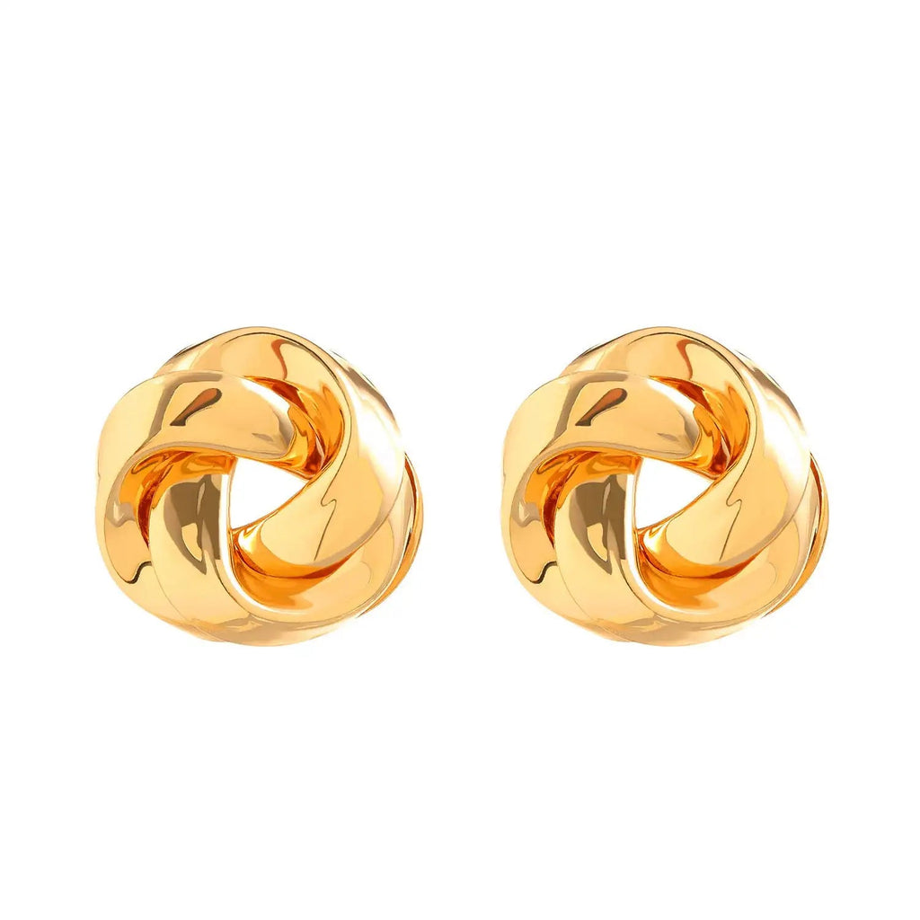All-match Twisted Alloy Stud Earrings For Women Lootquake LLC  Techno geeks