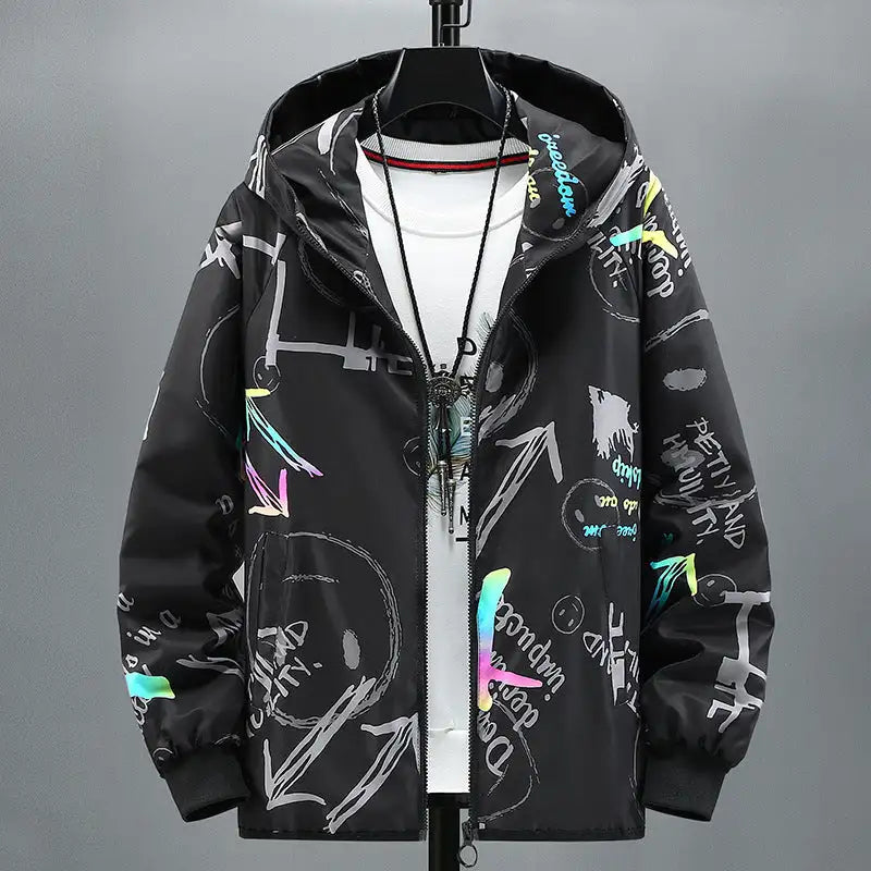 Trendy Colorful Handsome Student Fashion Brand Jacket Lootquake LLC  Techno geeks