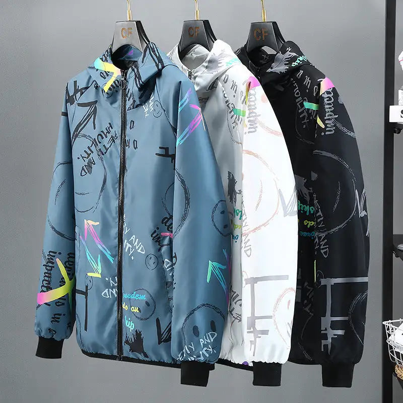Trendy Colorful Handsome Student Fashion Brand Jacket Lootquake LLC  Techno geeks