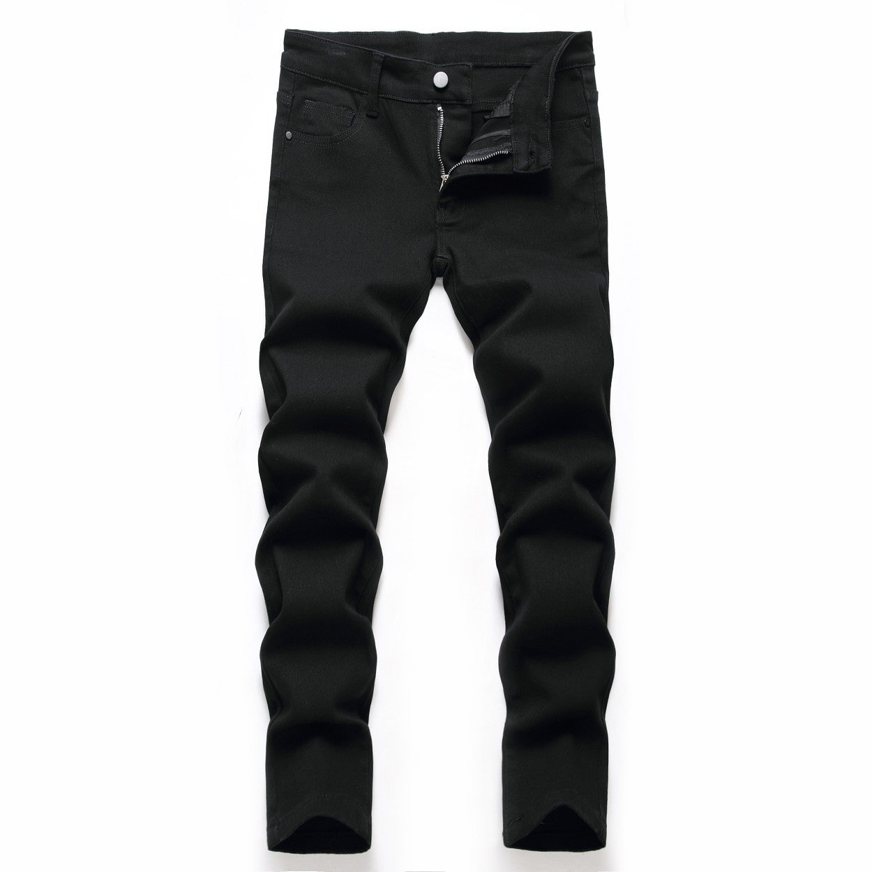 Men's Black Elastic Straight Jeans Lootquake LLC  Techno geeks